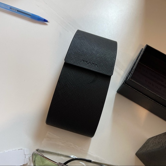 NEW Prada Green Irregular 66mm Cat Eye Sunglasses - Picture 6 of 8